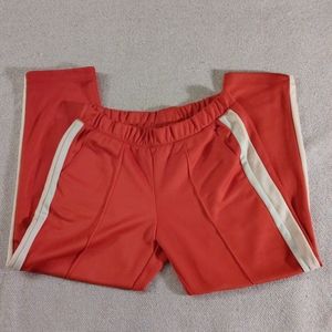 Old Navy Red Athleisure Pants with tuxedo stripe